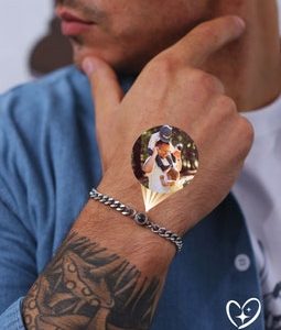 Personalized Gift For Father, Dad Bracelet, Custom Photo Bracelet for Men, Birthday Anniversary Gift for Him Husband Boyfriend, Keepsake