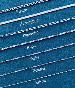Stainless Steel Chain,Silver Chain Necklace,Rope Dainty Snake Chain Twist Chain Herringbone Necklaces for Women MenWaterproof,Christmas Gift