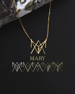 Unique Design Name Logo Necklace | Name Necklace Personalized gift for mom | Womens Style Necklace | Christmas Gifts for her