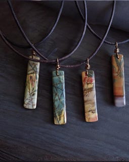 Red Creek Jasper Necklace for Men – Earthy Stone Pendant on Adjustable Leather Cord,Mens Jewelry,Natural Stone Jewelry for Men,Gift for Him