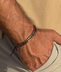 Handcrafted Bronze Natural Stone Bracelet