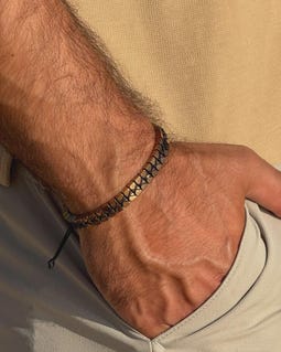Handcrafted Bronze Natural Stone Bracelet